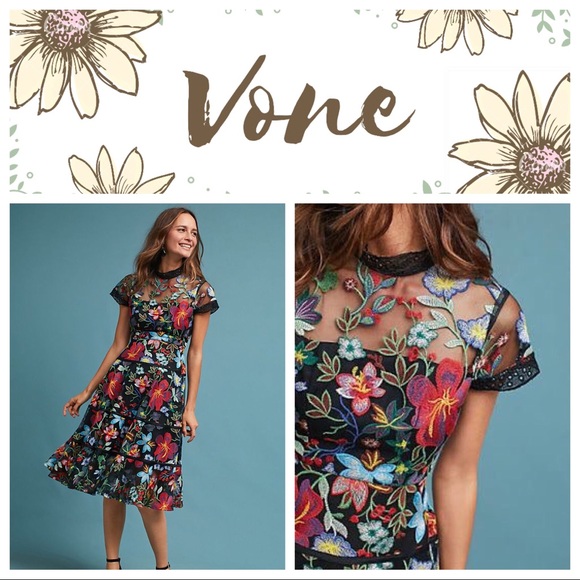 Anthropologie Dresses & Skirts - Janine Embroidered Dress - NWOT - size 6